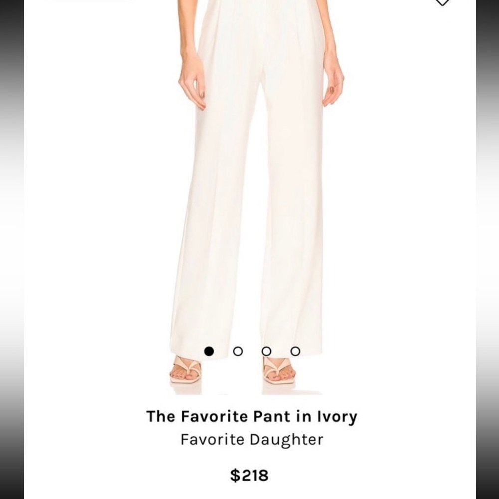 Revolve White Pleated Pant